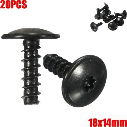 20Pcs Car Mudguard Screws Buckle Engine Cover Wheel Inner Liner Mud Flaps Fender Guard Torx Screws Self Tapping Clip For VW/AUDI