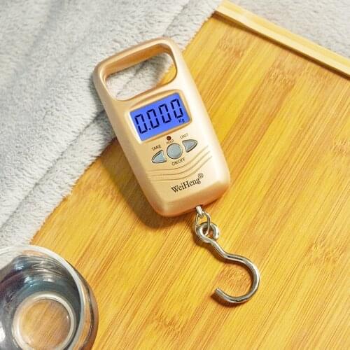 50kg/10g Portable LCD Digital High-accuracy Luggage Scale Weight Hanging Scale Pocket Weighting Fishing Hook Scale Kitchen Scale