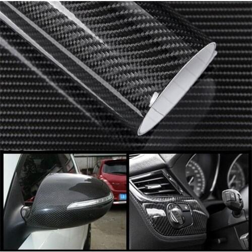 50CMX200/300/500CM Glossy 5D Carbon Fiber Vinyl Film Stickers High Glossy Warp Motorcycle Car Accessories Waterproof Automobiles