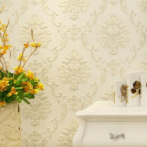 Beibehang European Relief Damask Wall paper roll Textured Wallpaper Roll Home Decoration mural wallpaper for living room bedroom