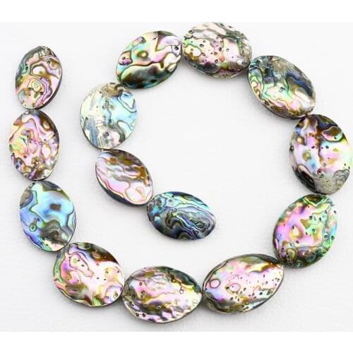 1 Strand 20*30mm Natural Oval Abalone Paua Shel loval-shaped Jewelry Making Loose Beads 15.5"