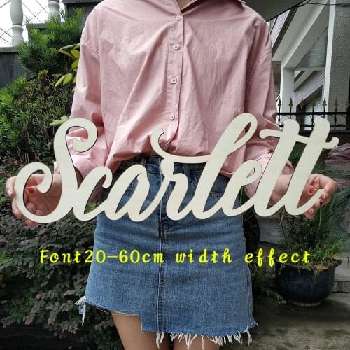 Custom Wooden Personalized Unfinished Name Sign Names Wedding Reception Wood Place Signs Laser Cut Art Craft