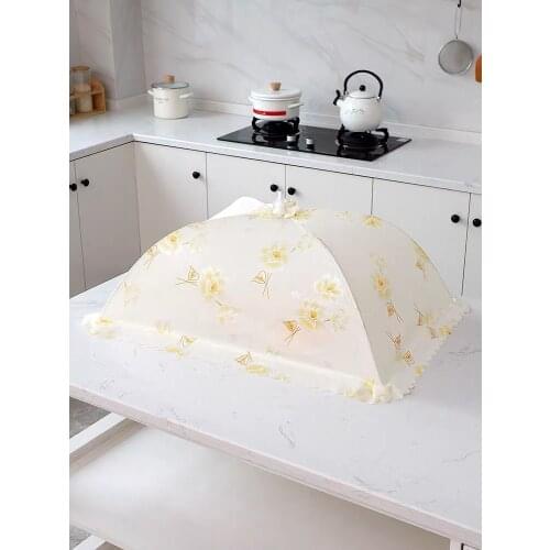Heathy Food Vegetable Round Square Cover Table Household Contracted Fresh Type Kitchen Dust Proof Food Cover Net Kichen Tool