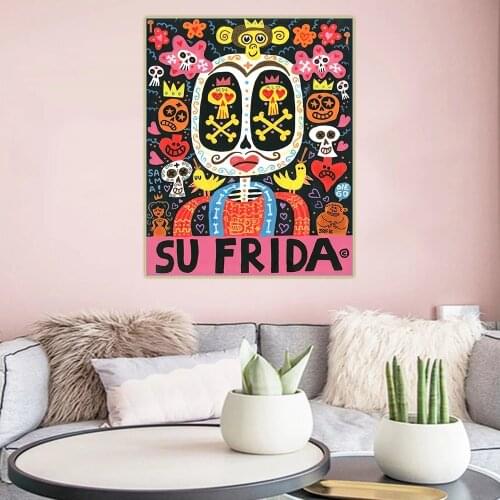 Su Frida Canvas Art Painting Famous Anime Artwork Poster Picture Wall Art Pictures Home Decor Living Room Cuadros