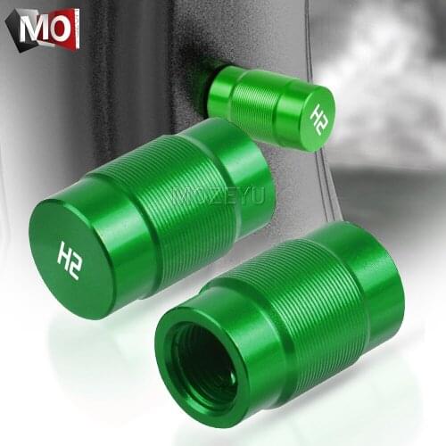 Motorcycle CNC Vehicle Wheel Tire Valve Air Port Stem Caps Covers Plug For Kawasaki NINJA H2 / H2R H2 R 2015-2019 2018 2017 2016