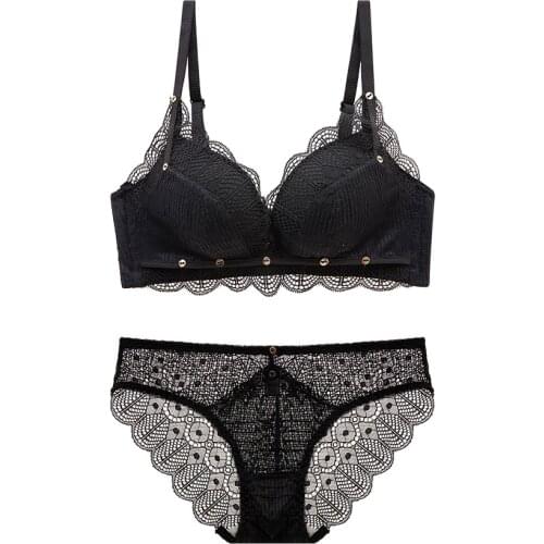 Young Women Lingerie Sexy Lace Underwear For Woman Bra Brief Sets Lady Bralette Woman Active Bra Push Up Wire Free Female Bras
