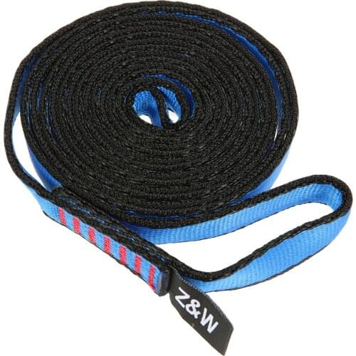 23KN Flat Strap 16mm 60cm/120cm/150cm Rope Runner Webbing Sling Belt for Mountaineering Rock Climbing Caving Rappelling Rescue