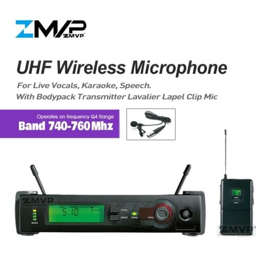 UHF Professional SLX14 Performance Wireless Microphone System With SLX Bodypack Transmitter Lapel Lavalier Clip Mic 740-760Mhz