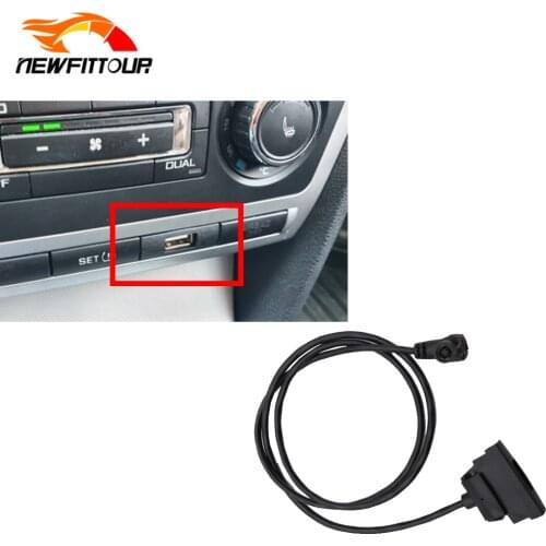 Black USB Interface Cable USB Input RCD510 RNS315 Radio Extend suitable for Skoda Octavia