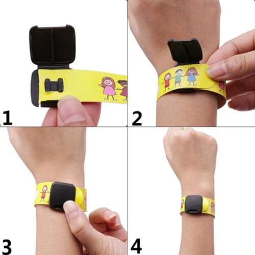 4Pcs Waterproof Wrist Strap Adjustable Children Travel Outdoor Safe Anti-lost Wristband Safety Recognition Bracelet For Kids