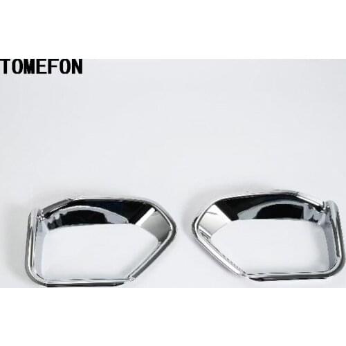 TOMEFON 2pcs For Subaru Crosstrek 2017 2018 ABS Rear Tail Fog Light Lamp Cover Back FogLights Sticker Exterior Car Accessories