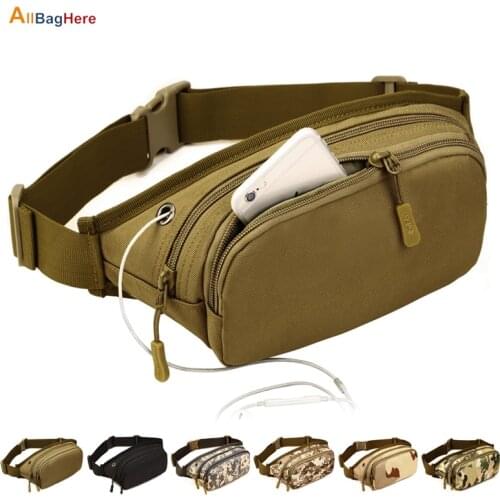 Military Fanny Bag Men Motorcycle Riding Small Antitheft Purse Nylon Waist Pack Tactical Male Sports 5.7 inches Phone Waist Bags