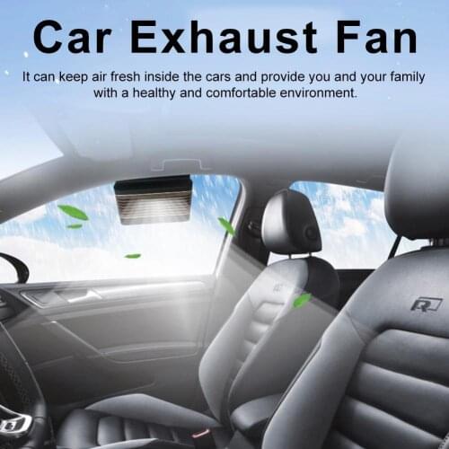 Solar Power Car Exhaust Ventilator Cooling Ventilation Odor Removal Fan Radiator Automobile Electric Accessories