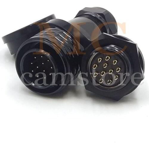 WEIPU SA2012 pin Waterproof Heavy Connector, Panel Fix Socket LED Power Cable Plug High Voltage Bulkhead Heavy Connector(12pin)