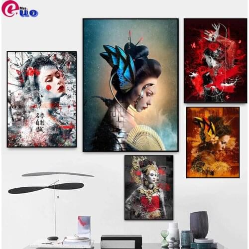 Japan Nude Sexy Woman Wall Art Diamond Painting Posters Decor for Living Room Corridor Painting Bedroom Decoration Pictures