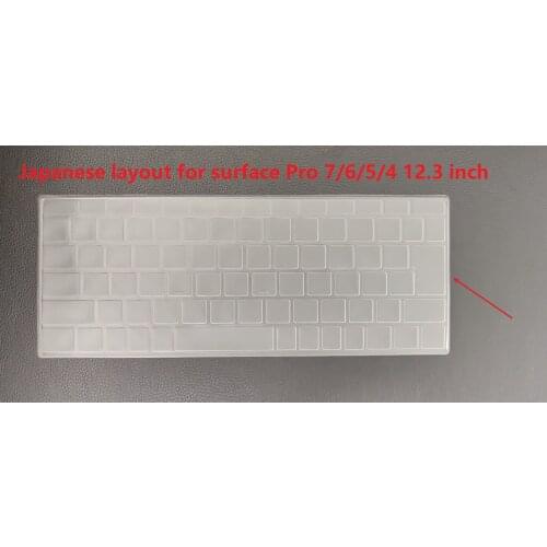 Janpanese TPU Keyboard Skin Cover For Microsoft Surface Pro X Pro 7 Plus Surface Pro 7 6 | Surface Pro 5 Pro 4 12.3