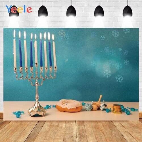 Yeele Judaism Hanukkah Honey Candle Bread New Year Background Photophone Photography Photo Studio for Decoration Customized Size