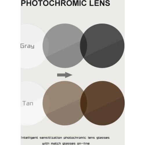 1.56 1.61 1.67 (SPH -0.50~-8.00) Photochromic Prescription CR-39 Resin Aspheric Glasses Lenses Myopia Sunglasses Lens Lentes