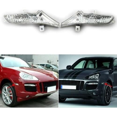 1Pair Driver & Passenger Front Side Marker Light Cover White For Porsche Cayenne 08-10 Front Side Marker Light Clear Cover Lens