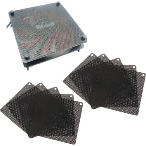 10PCS 120MM PVC Fan Dust Filter PC Dustproof Case Cuttable Computer Mesh Cover Black