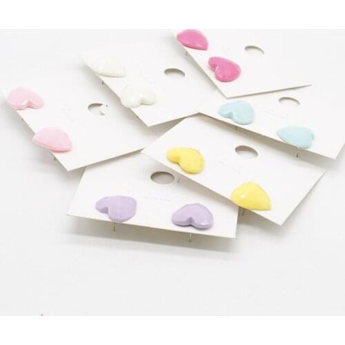 20mm Korean ladies temperament resin heart-shaped pendant/peach heart-shaped multi-faceted DIY fashion earrings jewelry making