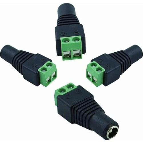 5pcs 10pcs Male Female DC Extension Cable Connector 2.1*5.5mm Power Jack Adapter Plug Connection for LED Strip CCTV Camer