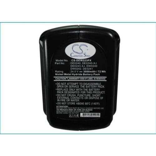 Cameron Sino 3000mah battery for DEWALT DC222KA DC222KB DC223KA DC223KB DC224KA DC224KB DW004 DW004K DW004K-2 DW004K2C