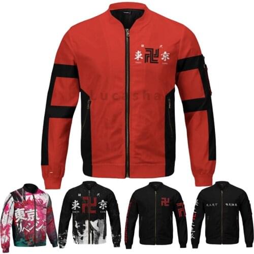 Anime Clothes Tokyo Revengers Mikey Draken Cosplay Costume 3D Digital Printing Jacket Zipper Coat Tops Uniform Halloween Outfit