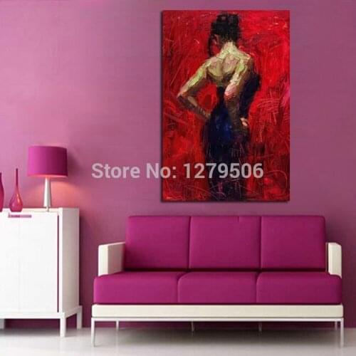 Free Shipping Home Beauty Pure Hand painted oil painting beautiful lady wall canvas picture coloring paint Figure drawing Decor