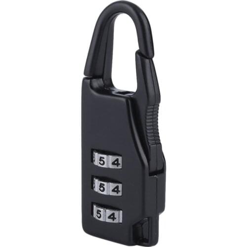 Security 3 Combination Travel zinc alloy Suitcase Luggage Bag Jewelry Boxes Tool Chests Code Lock Zipper Padlock