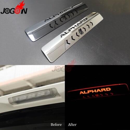For Toyota Alphard Vellfire AH30 2016- 2019 Car Rear Mount High Brake Light Lamp Logo Decoration Cover Trim Molding Accessories