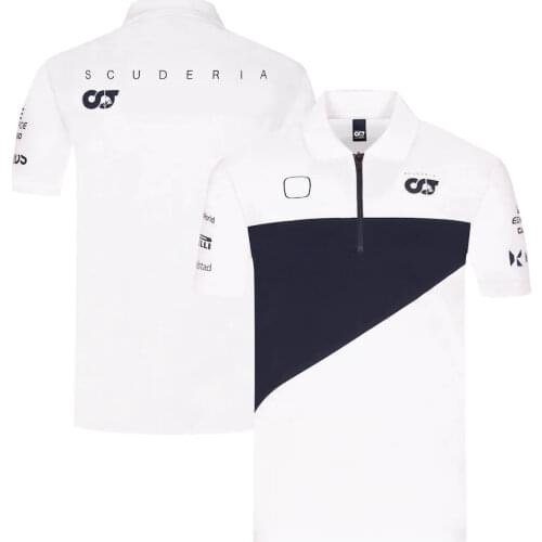 Motorsport For Honda 2021 Season F1 Team T-Shirt White Color Bull Car Fan Racing Petronas POLO Short Sleeve Shirt Clothing