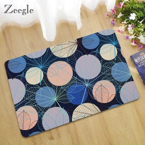 Zeegle Geometry Door Mat Entrance Floor Mat Kitchen Anti-slip Area Rug Living Room Bedroom Carpets Bedside Rug Bathroom Foot Mat