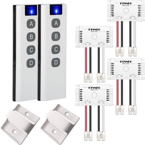 433Mhz AC 85V 110V 220V 250V smart home combination lighting control kit, with wall-mounted remote control, no wiring required