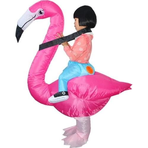 Boys Girls Inflatable Unicorn Dinosaur Costume Cosplay Fantasia Funny Party Flamingo Jumpsuit Halloween Costumes for Kids