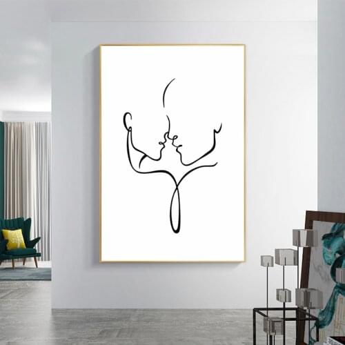 Minimalist Line Canvas Painting Nordic Wall Art Wall Picture for Living Room Home Decor Abstract Sexy Woman Posters and Prints