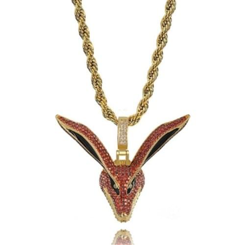 Fashion Punk Nine Tailed Fox Pendant Necklace Rock Mens Hip Hop Jewelry