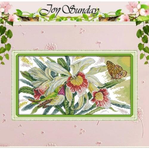 Butterflies Over Flowers Patterns Counted Cross Stitch 11 14CT Cross Stitch Sets Chinese Cross-stitch Kits Embroidery Needlework
