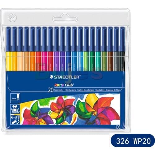 STAEDTLER 326WP 10/20 Color Water-soluble Art Markers Pens Set, Watercolor Pen 1.0mm,Can Be Washed