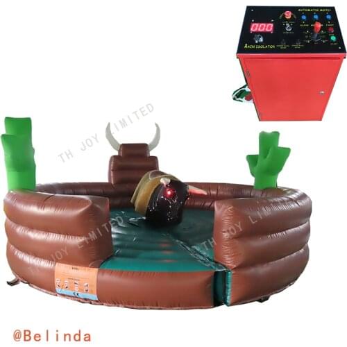 Free Sea Shipping Inflatable Amusement Mechanical Bull Ride Games inflatable Bull Riding Machine Crazy Rodeo Fighting games