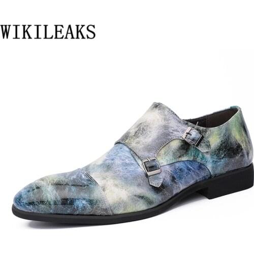 Double Monk Strap Shoes Designer Shoes Men Elegant Coiffeur Formal Shoes Men Classic Fashion Italian Brand Evening Dress Zapatos