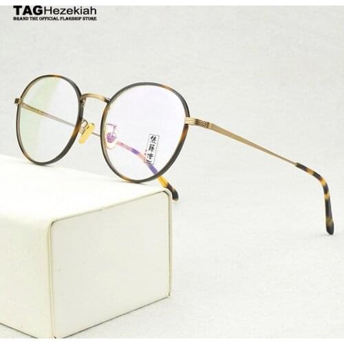 Fashion Round glasses frame women Alloy Vintage eye glasses frames for men myopia computer web celebrity Retro spectacle frames