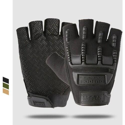 Tactical Gloves Male Outdoor Field Real Anti-Terrorist Army Fan Fighting Riding Non-Slip Half-Finger Sports Glove Male