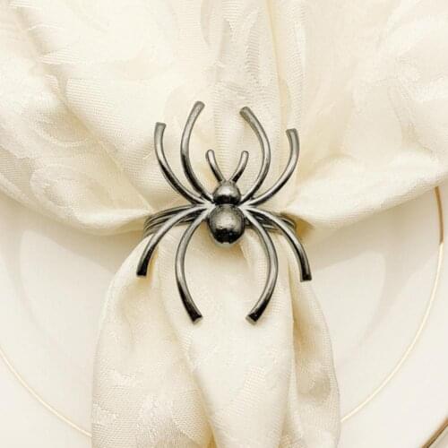 Festive Touch Portable Crazy Spider Shape Napkin Ring for Halloween