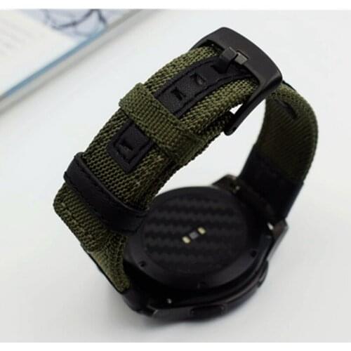 22mm Or 20mm Woven Nylon+Leather Watch Band Strap For Samsung Gear S3 Sport Huawei Watch 2 with Quick Realease Pin watchbands