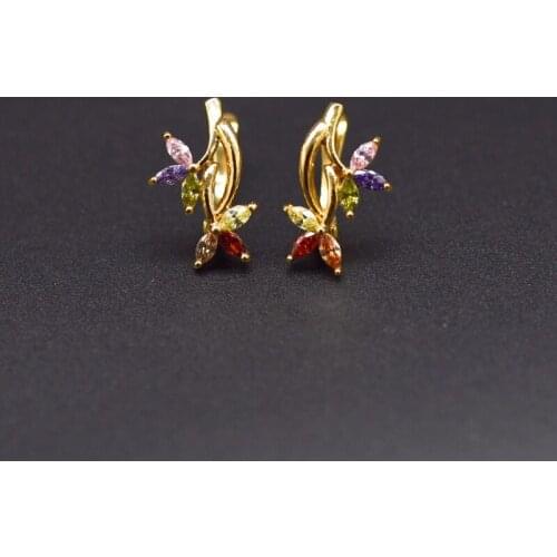 SEANLOV Gold-Color Fashion Fancy Flower Earrings For Women Modern Jewelry Gift drop shipping