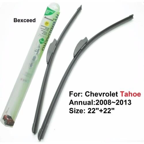 Wiper Blade for Chevrolet Tahoe 22"+22" High Quality Bexceed Car Windshield Flat Rubber 2008 2009 2010 2011 2012 2013
