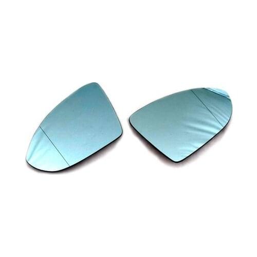 Blue Tinted Aspherical Side Mirror Glass For VW Golf MK7