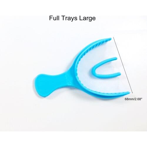 Dental Disposable Impression Kit Mouth Trays With Net Bite Tray Full Arch Blue Color