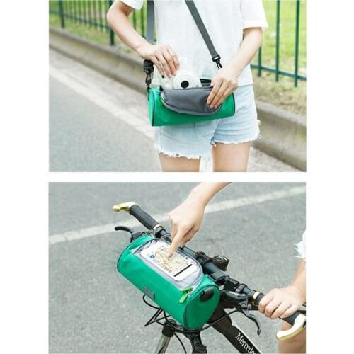 Bicycle Head Storage Bag Bike Handlebar Front Tube Bags Waterproof Phone Touch Screen Pack For Women Girl touchscreen fietstasje